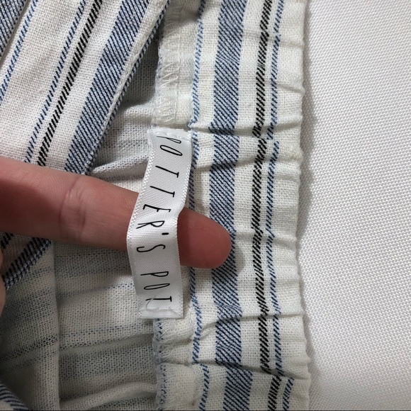 NWOT Potter’s Pot Stripped Linen Skirt - Picture 8 of 8